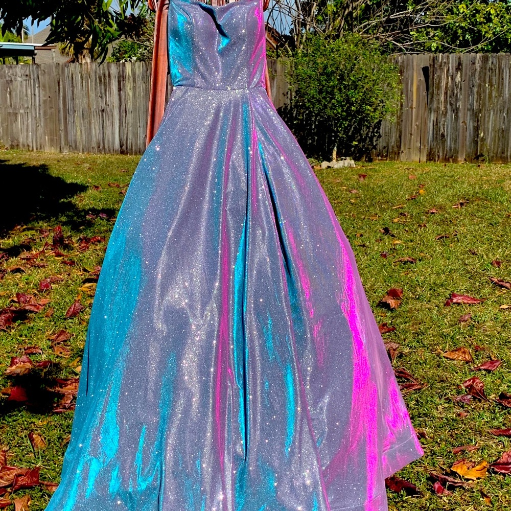 Holographic Prom Dress NWOT